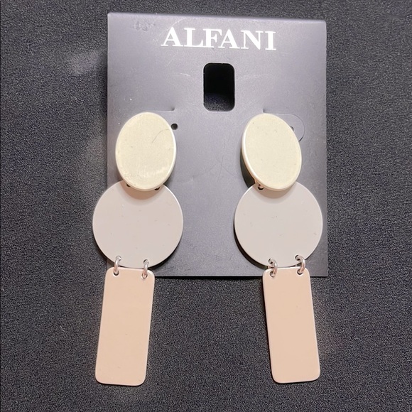 Alfani Jewelry - Alfani Cream Gray Tan Statement Earrings NWT